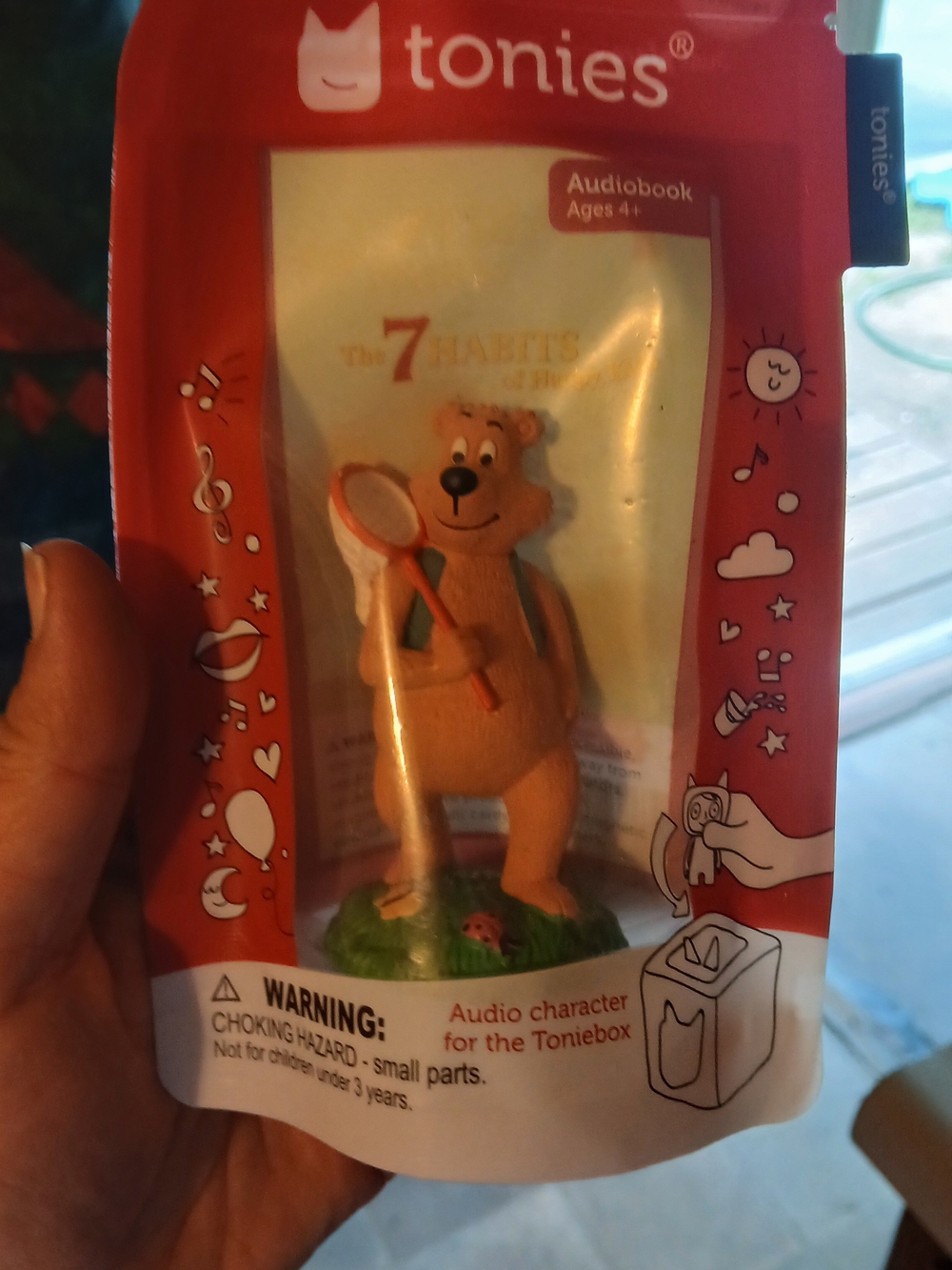 Tonies Orange Bear Audio Character with Green Base